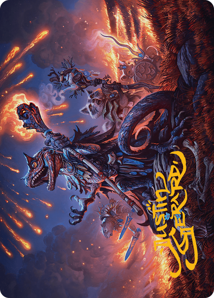 Image of Valley Flamecaller Art Card (Gold-Stamped Signature) [Bloomburrow Art Series]