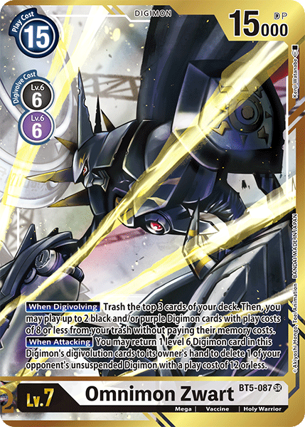 Image of Omnimon Zwart [BT5-087] (Alternate Art - Kenji Watanabe) [Battle of Omni]