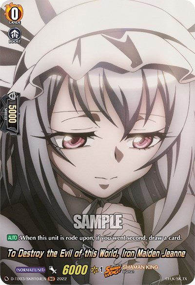 Image of To Destroy the Evil of this World, Iron Maiden Jeanne (D-TB03/SKR104EN) [Shaman King]