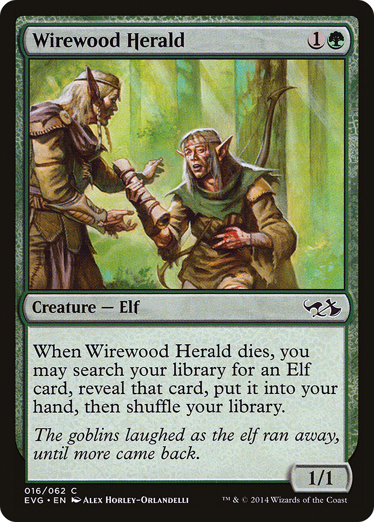 Image of Wirewood Herald (DD3-) - Duel Decks Anthology: Elves vs. Goblins Foil