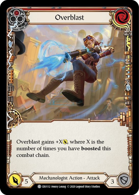 Image of Overblast (Red) [CRU112] (Crucible of War)  1st Edition Rainbow Foil