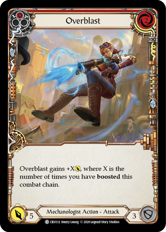 Overblast (Red) [CRU112] (Crucible of War)  1st Edition Rainbow Foil