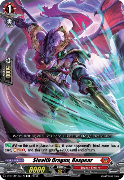 Image of Stealth Dragon, Raspear (D-BT09/063EN) [Dragontree Invasion]