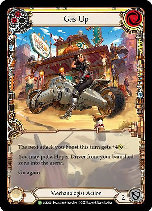 Image of Gas Up (Yellow) [LGS203] (Promo)  Rainbow Foil