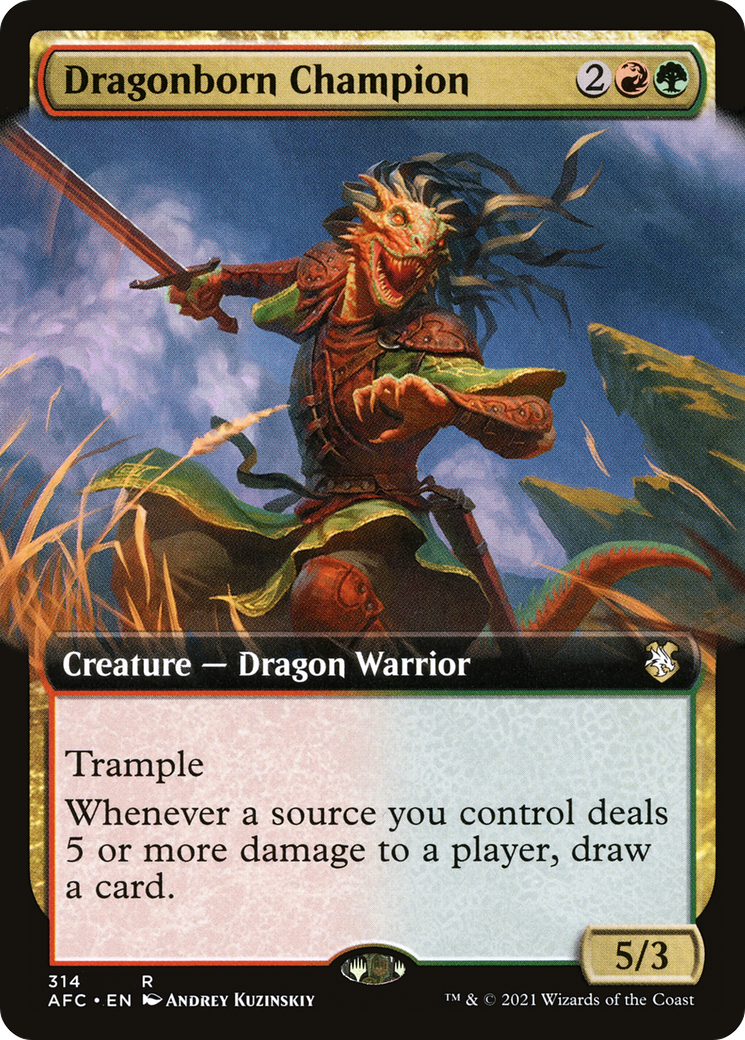 Image of Dragonborn Champion (Extended Art) [Dungeons & Dragons: Adventures in the Forgotten Realms Commander]
