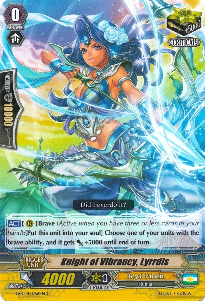 Image of Knight of Vibrancy, Lyrrdis (G-BT14/056EN) [Divine Dragon Apocrypha]