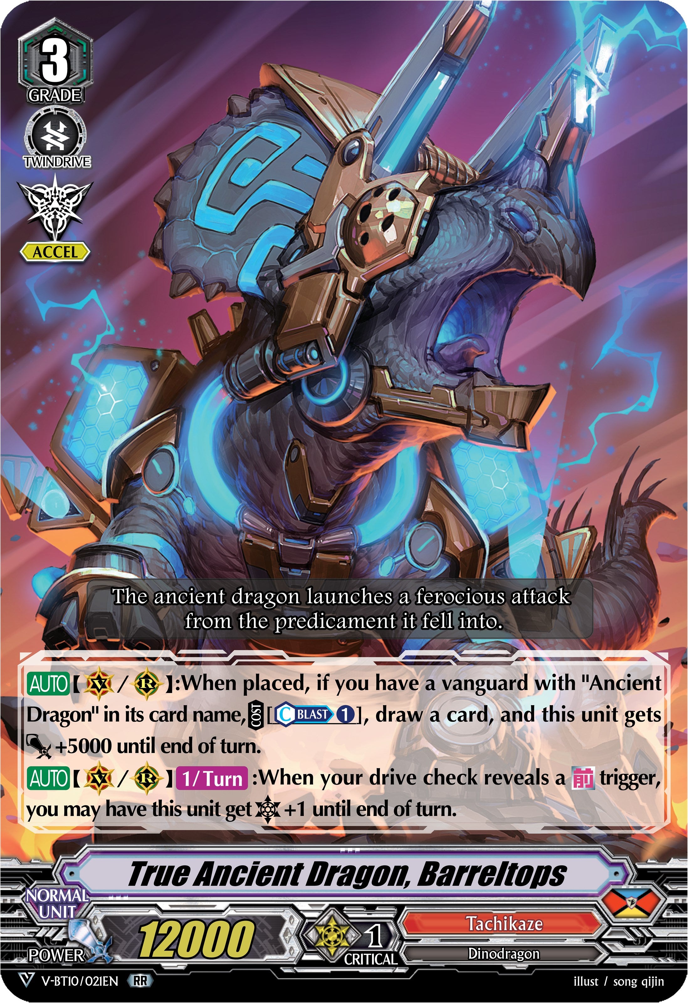 Image of True Ancient Dragon, Barreltops (V-BT10/021EN) [Phantom Dragon Aeon]
