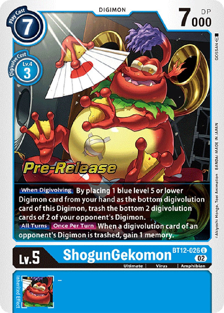 Image of ShogunGekomon [BT12-026] [Across Time Pre-Release Cards]