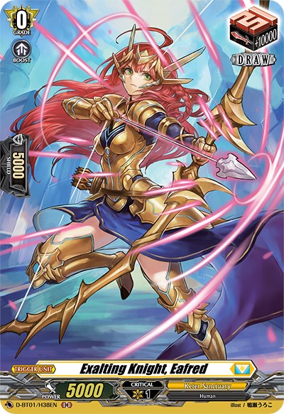 Image of Exalting Knight, Eafred (D-BT01/H38EN) [Genesis of the Five Greats]