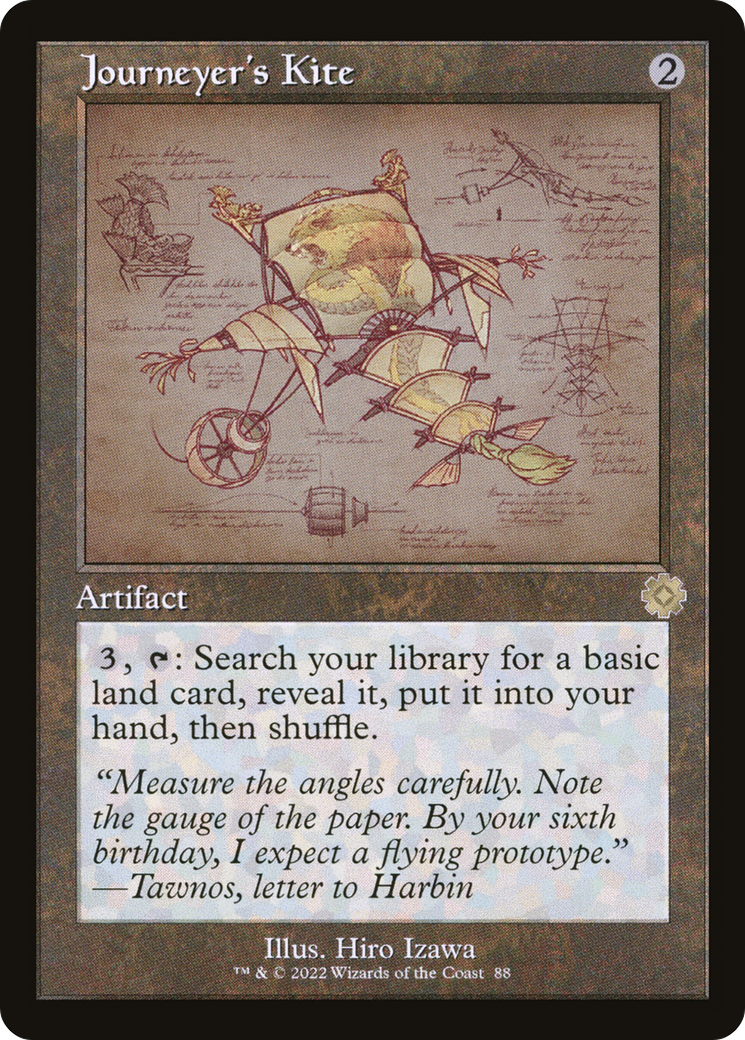 Image of Journeyer's Kite (Retro Schematic) [The Brothers' War Retro Artifacts]