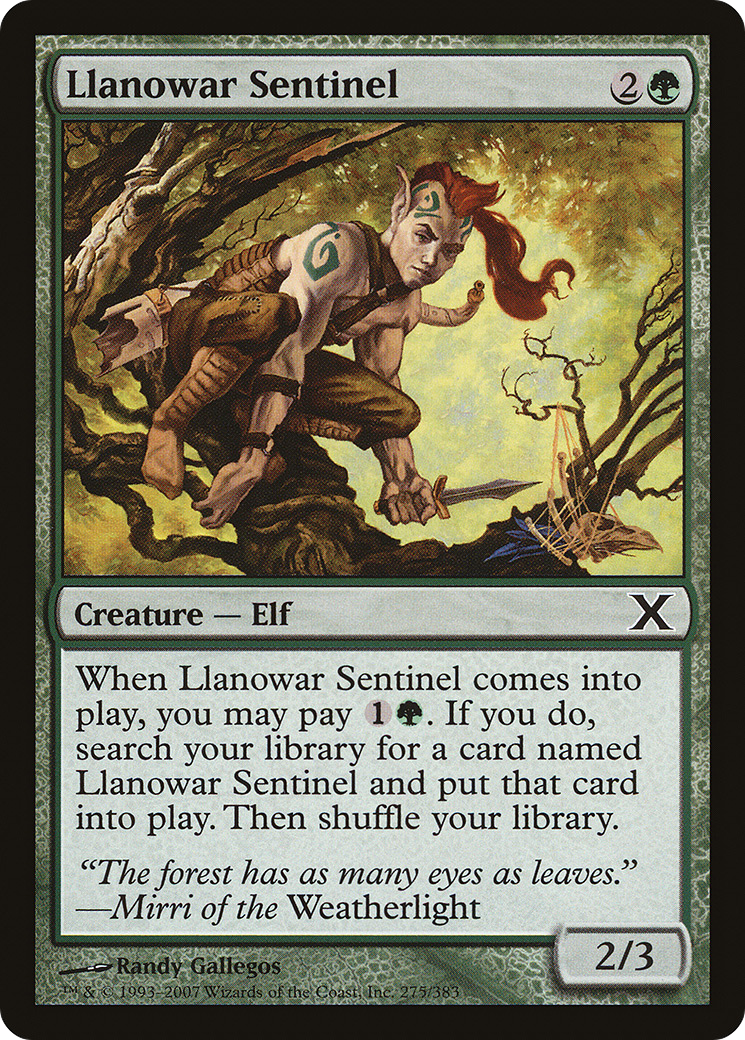 Image of Llanowar Sentinel [Tenth Edition]