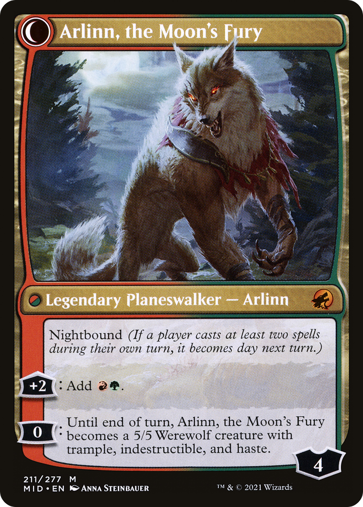 Image of Arlinn, the Pack's Hope // Arlinn, the Moon's Fury [Secret Lair: From Cute to Brute]