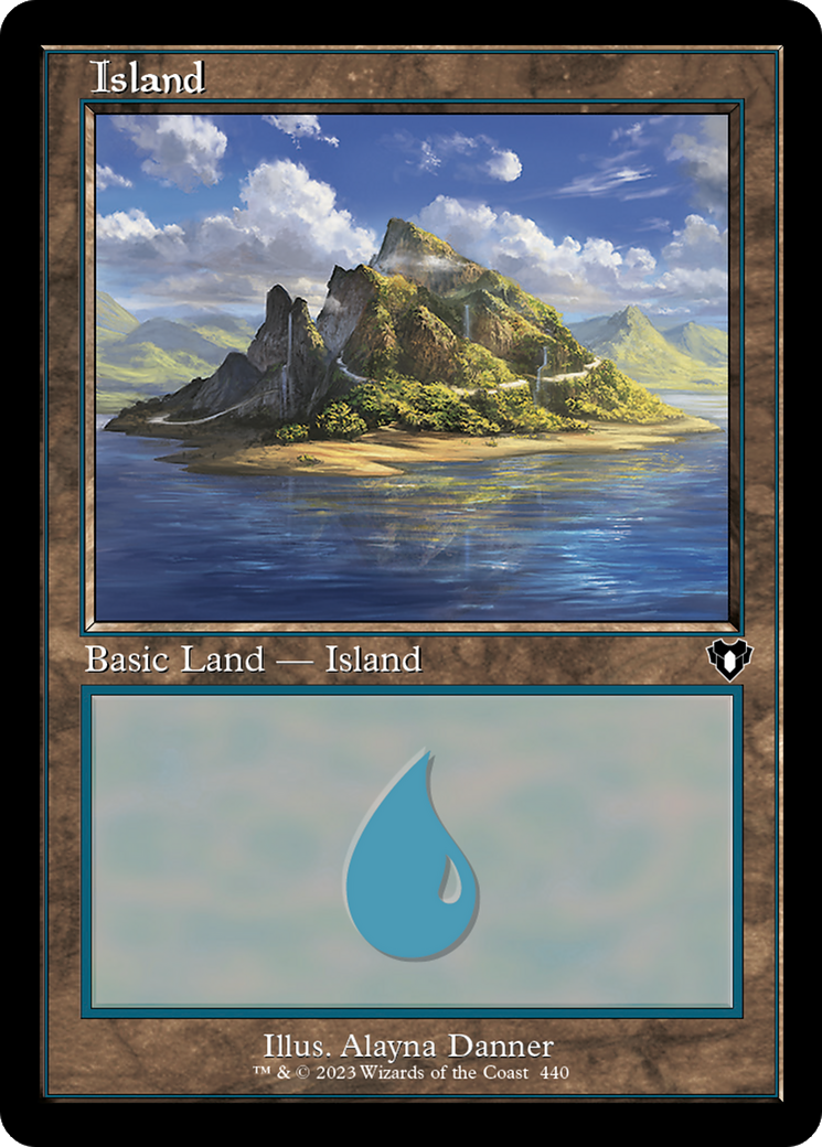 Image of Island (440) (Retro) [Commander Masters]