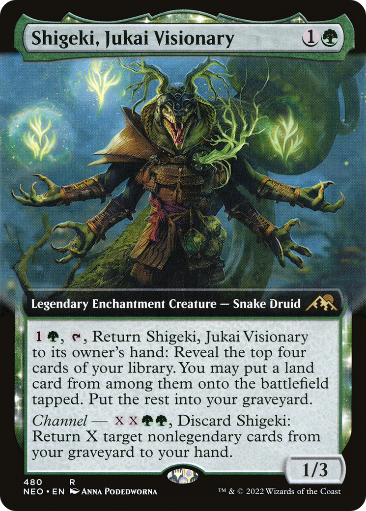 Image of Shigeki, Jukai Visionary (Extended Art) [Kamigawa: Neon Dynasty]