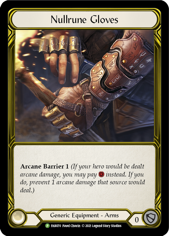 Image of Nullrune Gloves (Golden) [FAB070] (Promo)  Cold Foil