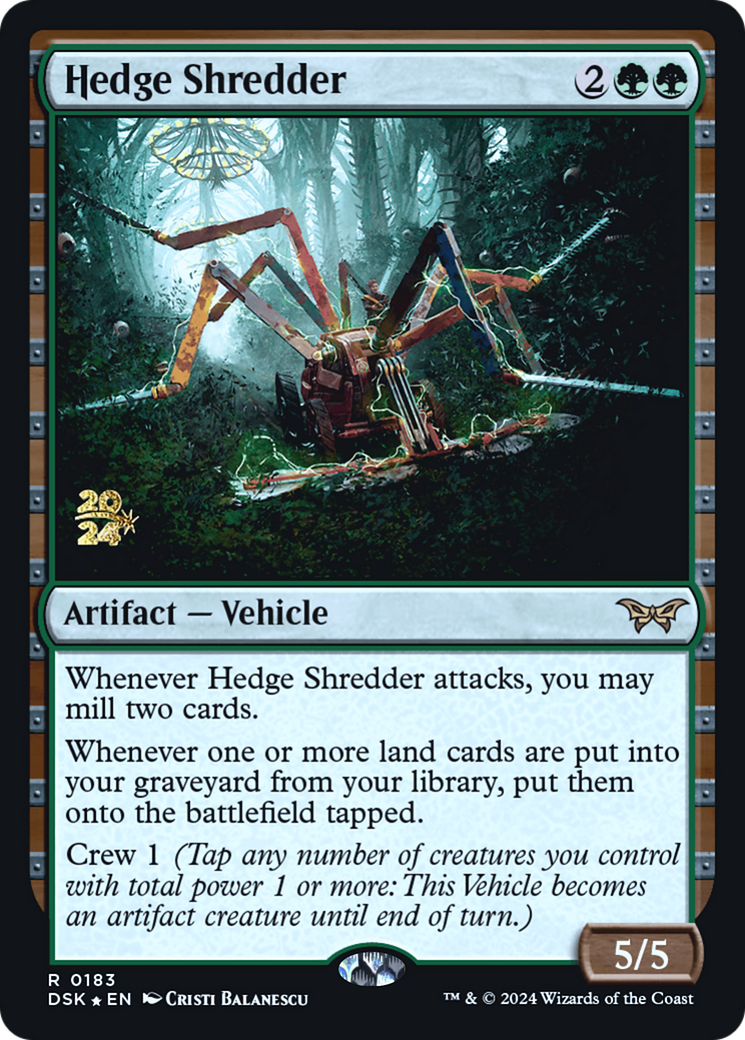 Image of Hedge Shredder [Duskmourn: House of Horror Prerelease Promos]