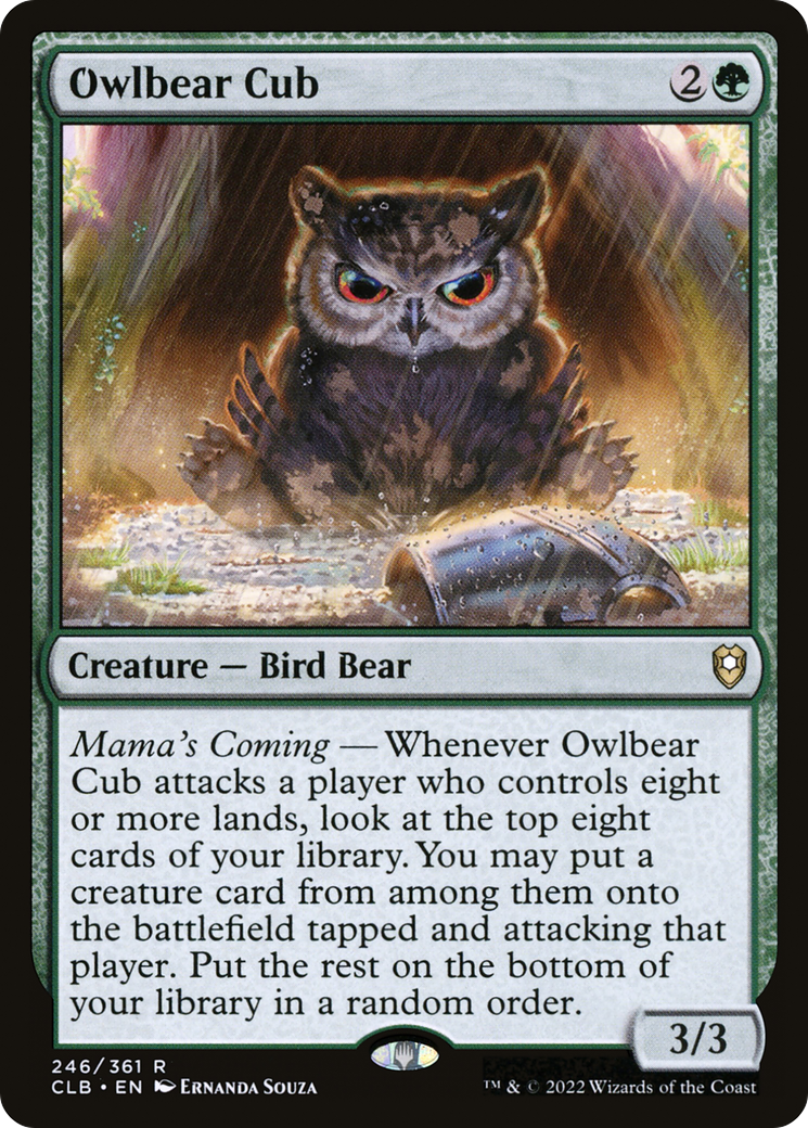 Image of Owlbear Cub [Commander Legends: Battle for Baldur's Gate]