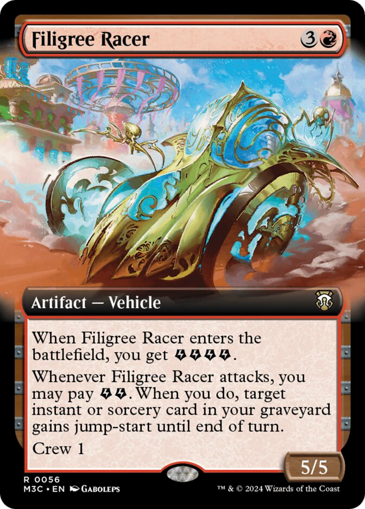 Image of Filigree Racer (Extended Art) (Ripple Foil) [Modern Horizons 3 Commander]