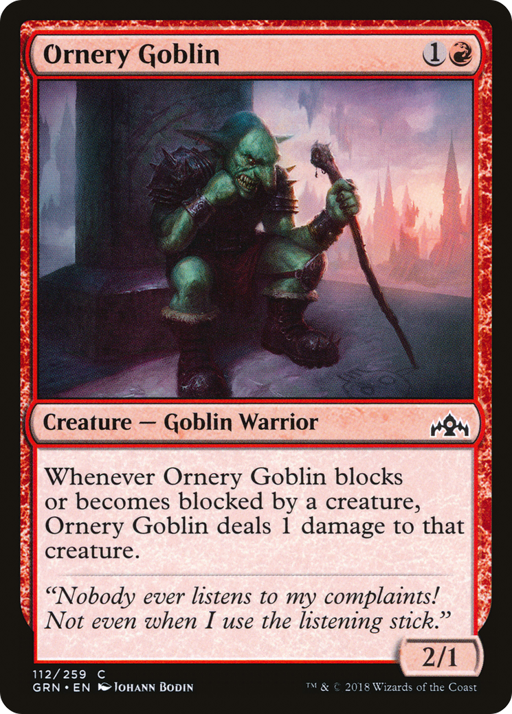 Image of Ornery Goblin [Guilds of Ravnica]