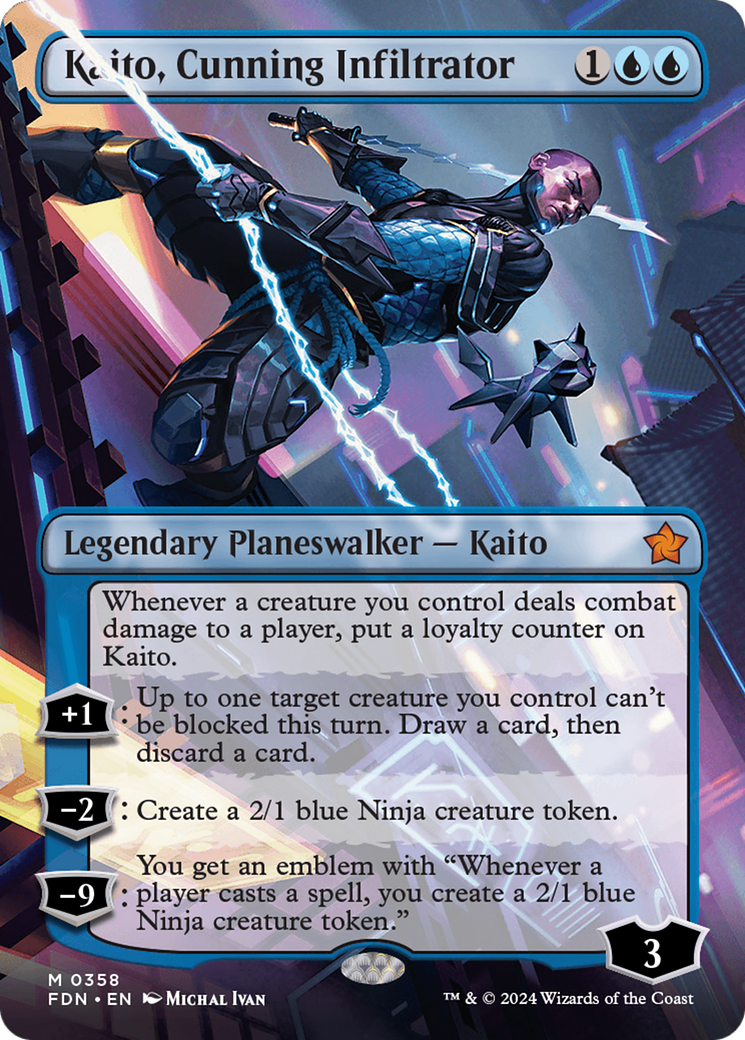 Image of Kaito, Cunning Infiltrator (Borderless) [Foundations]
