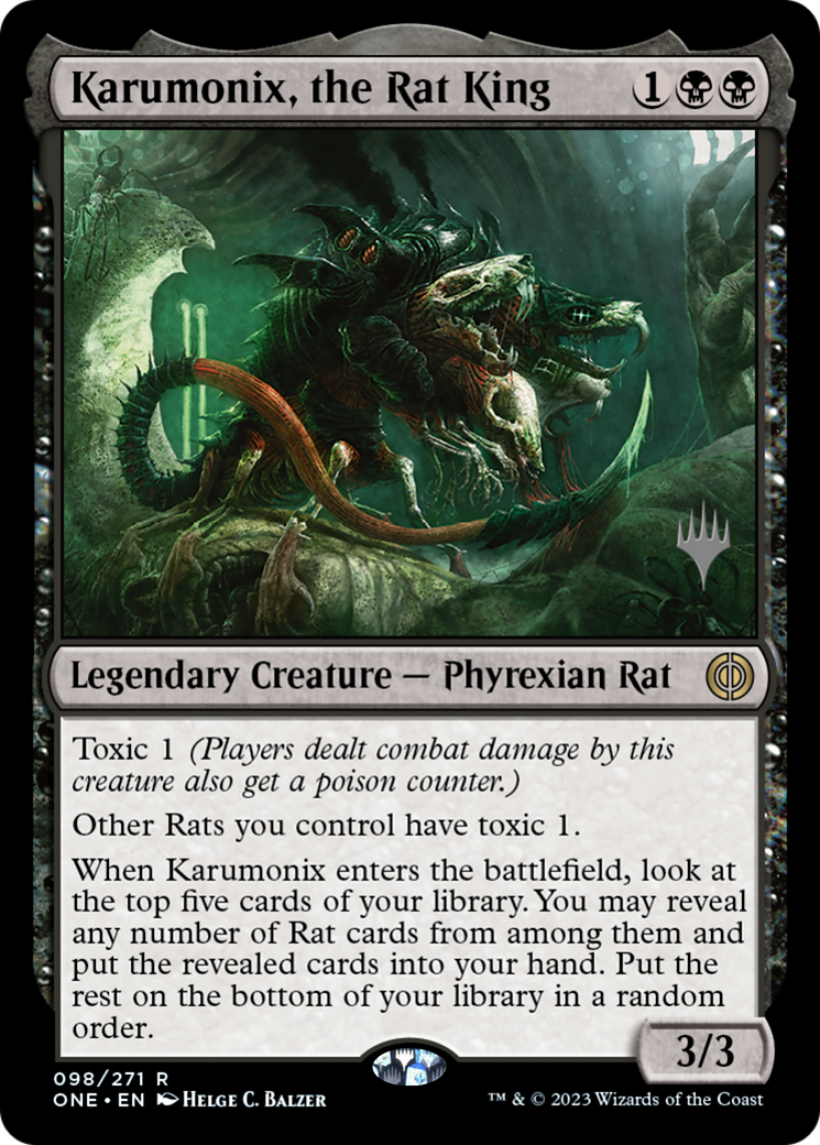 Image of Karumonix, the Rat King (Promo Pack) [Phyrexia: All Will Be One Promos]