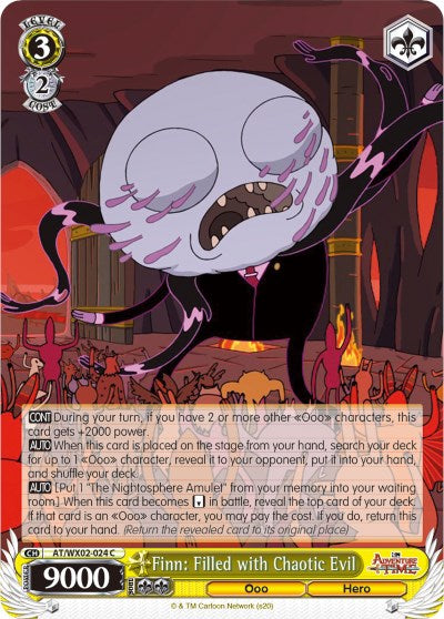 Image of Finn: Filled with Chaotic Evil (AT/WX02-024 C) [Adventure Time]