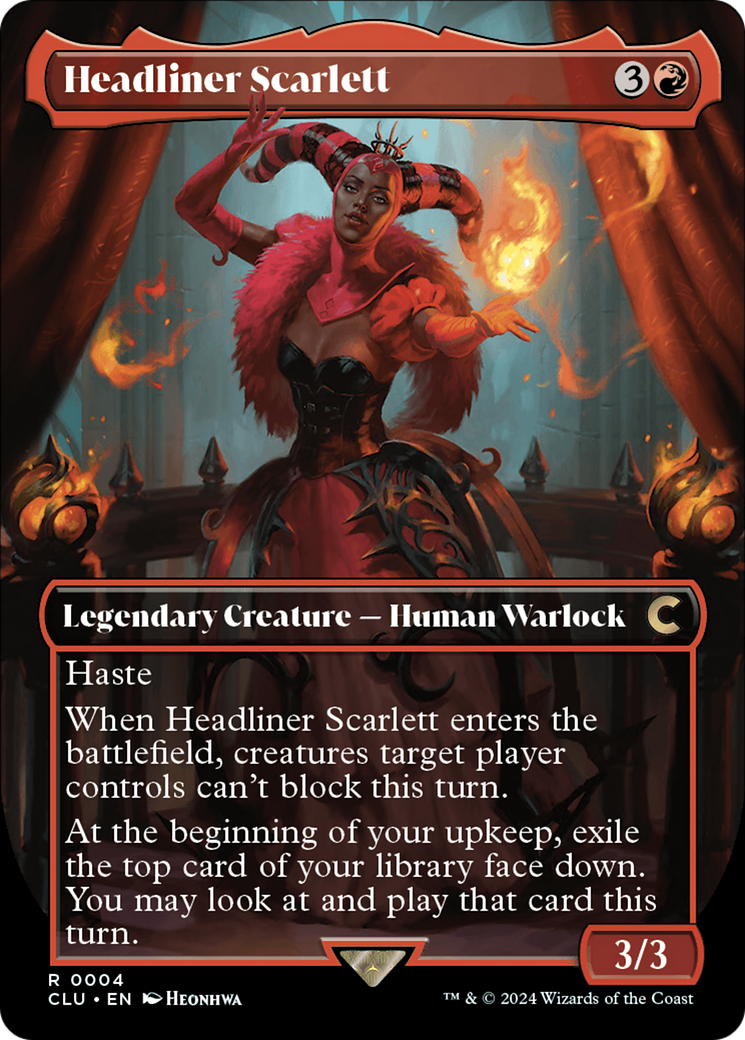 Image of Headliner Scarlett (Borderless) [Ravnica: Clue Edition]