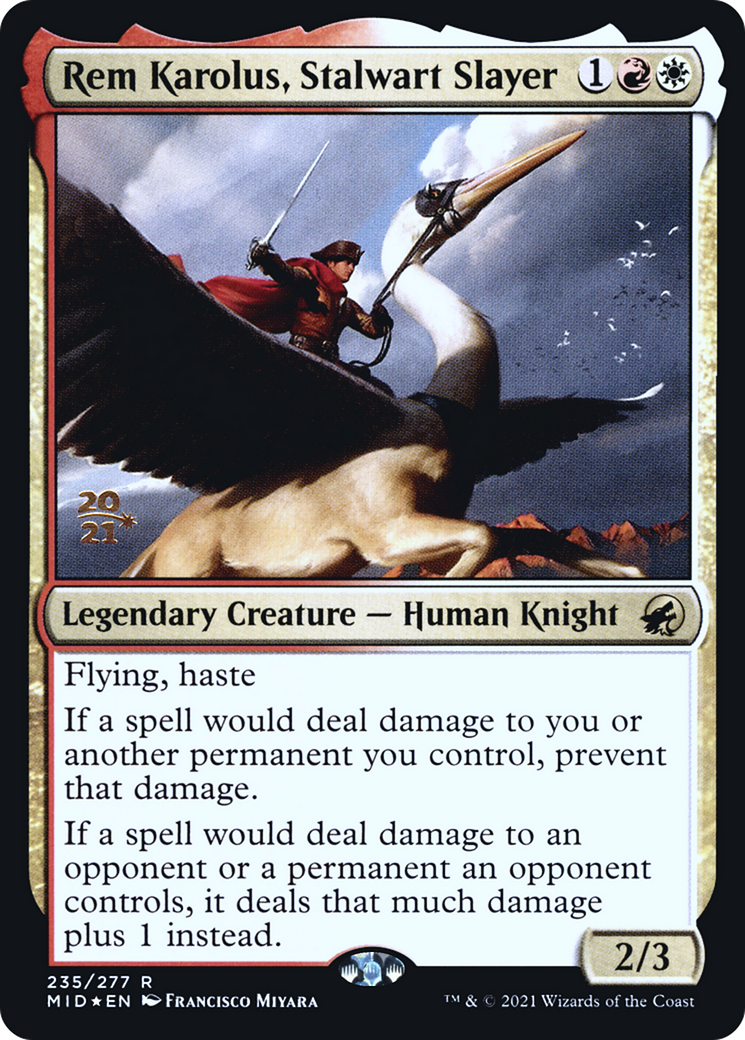 Image of Rem Karolus, Stalwart Slayer [Innistrad: Midnight Hunt Prerelease Promos]