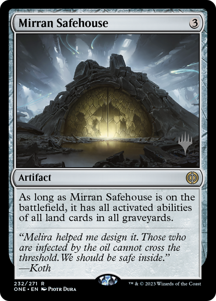 Image of Mirran Safehouse (Promo Pack) [Phyrexia: All Will Be One Promos]