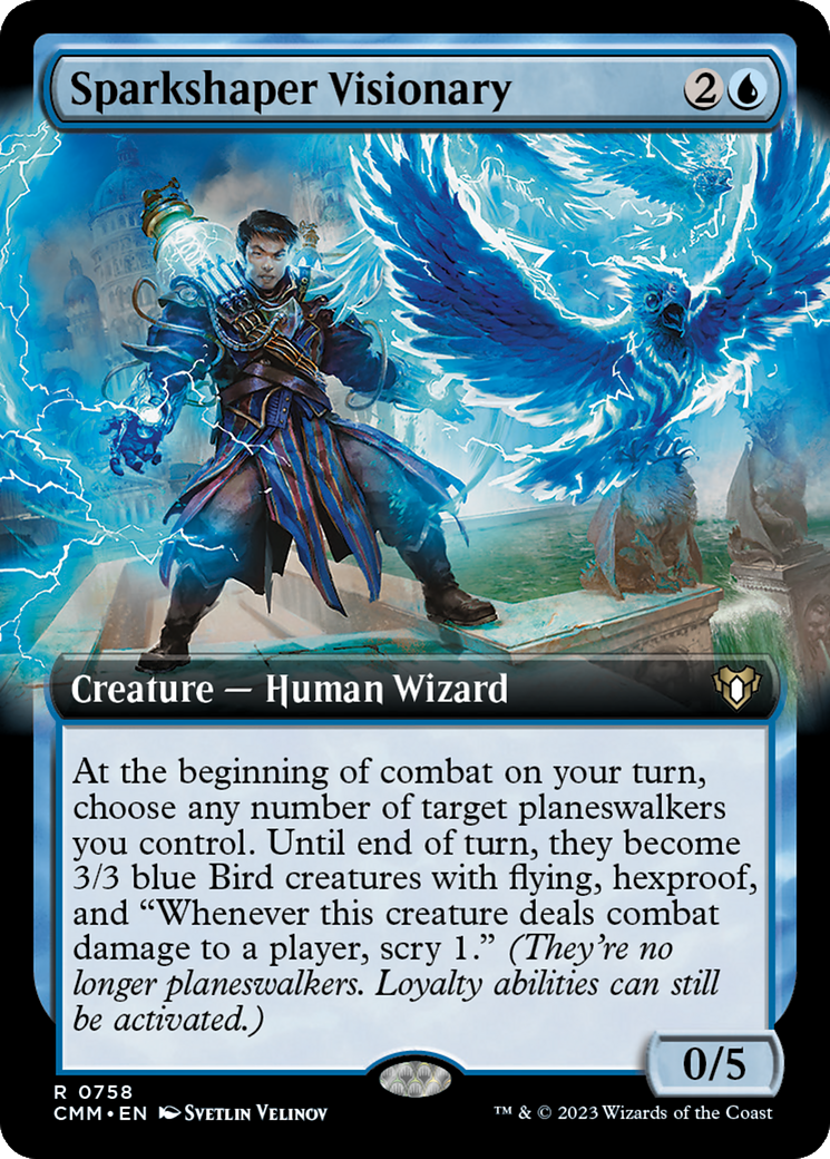 Image of Sparkshaper Visionary (Extended Art) [Commander Masters]