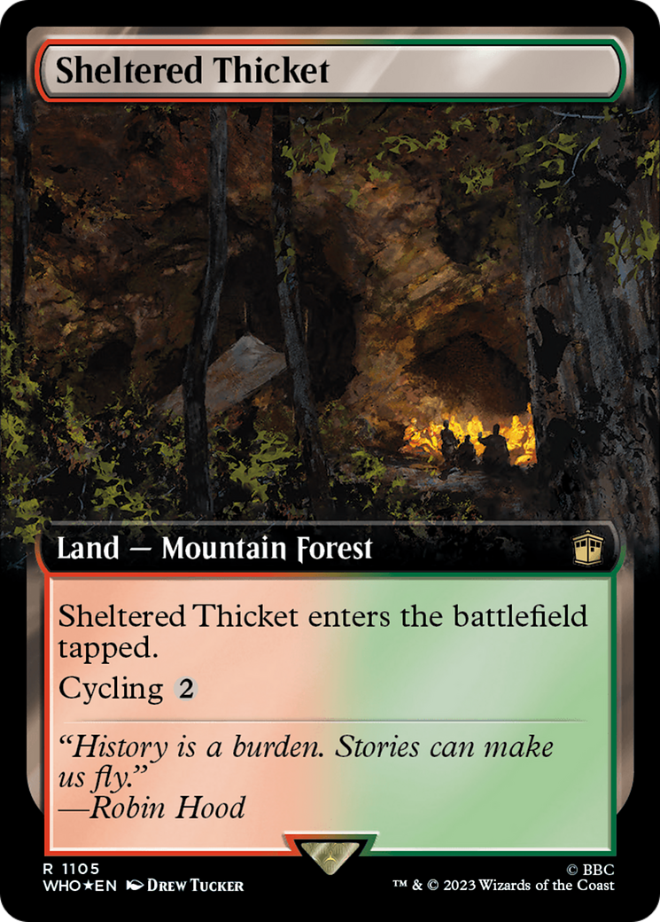 Image of Sheltered Thicket (Extended Art) (Surge Foil) [Doctor Who]