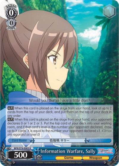 Image of Information Warfare, Sally (BFR/S78-E083 R) [BOFURI: I Don't Want to Get Hurt, so I'll Max Out My Defense]