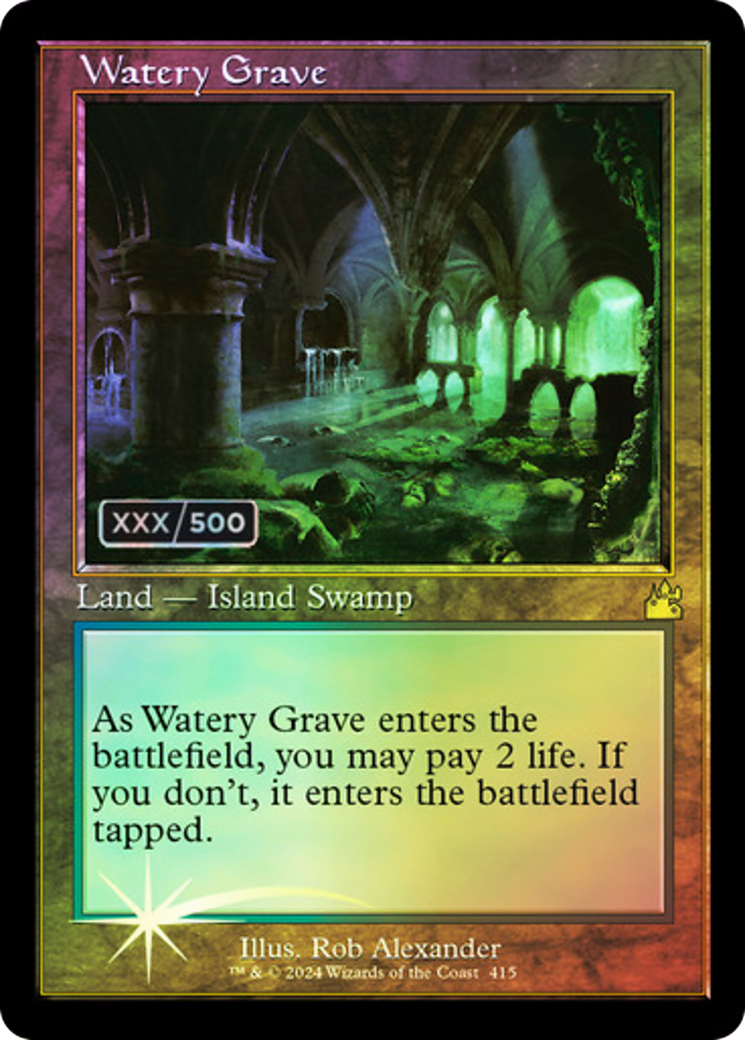 Image of Watery Grave (Retro) (Serialized) [Ravnica Remastered]
