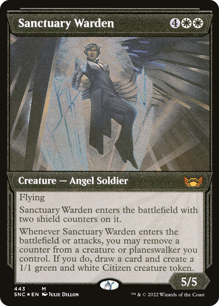 Image of Sanctuary Warden (Showcase Art Deco Foil Etched) [Streets of New Capenna]