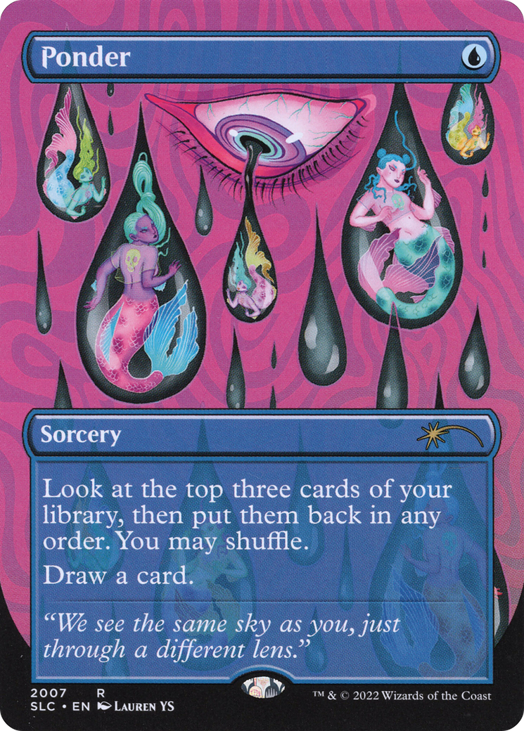 Image of Ponder (Borderless) [Secret Lair Countdown Kit]