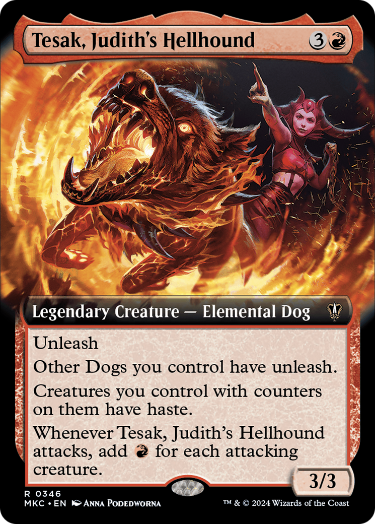 Image of Tesak, Judith's Hellhound (Extended Art) [Murders at Karlov Manor Commander]