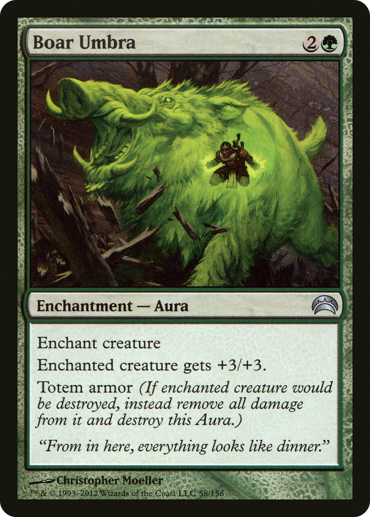 Image of Boar Umbra (PC2-058) - Planechase 2012 Foil