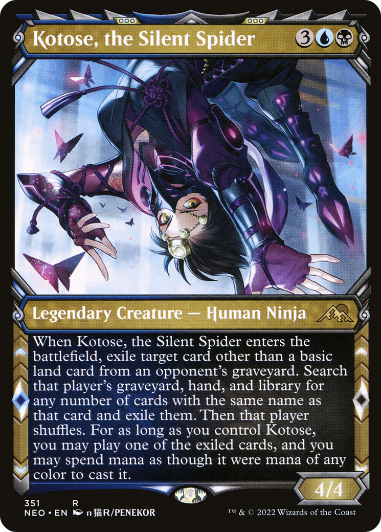 Image of Kotose, the Silent Spider (Showcase Ninja) [Kamigawa: Neon Dynasty]