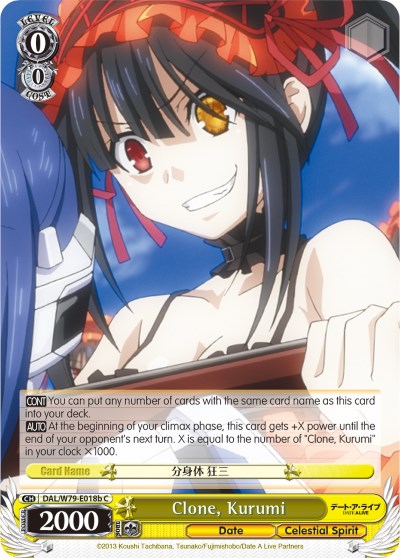 Image of Clone, Kurumi (DAL/W79-E018b C) [Date A Live]