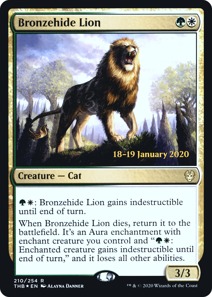 Image of Bronzehide Lion [Theros Beyond Death Prerelease Promos]