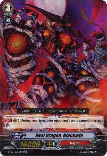 Image of Seal Dragon, Blockade (BT02/006EN) [Onslaught of Dragon Souls]