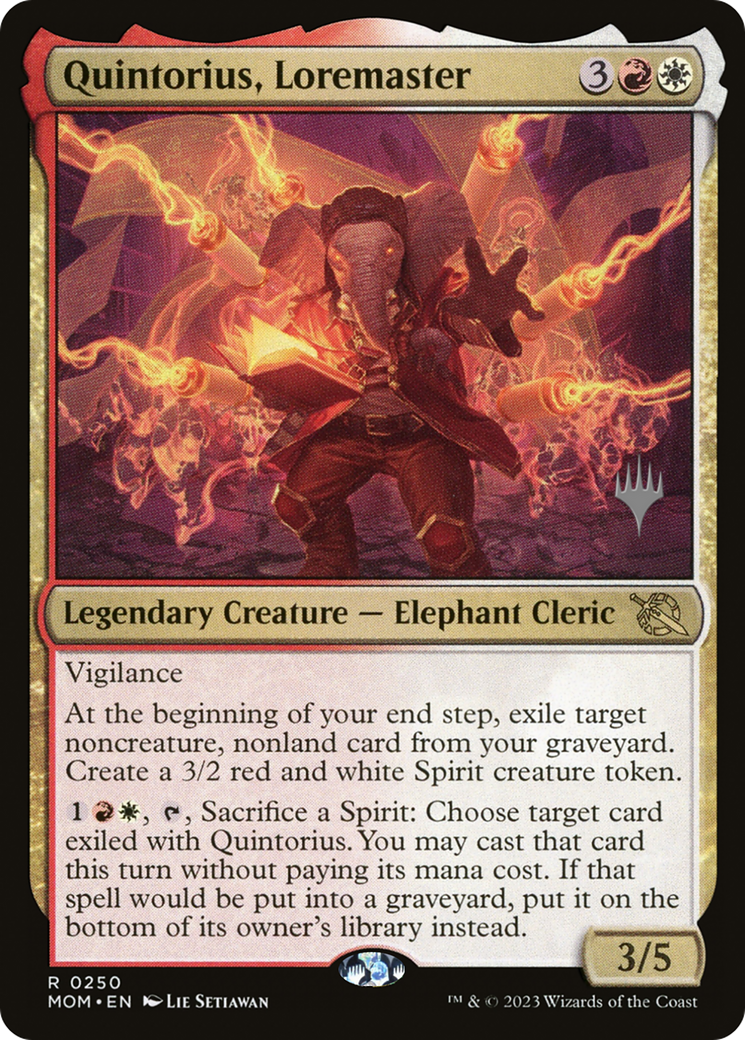 Image of Quintorius, Loremaster (Promo Pack) [March of the Machine Promos]