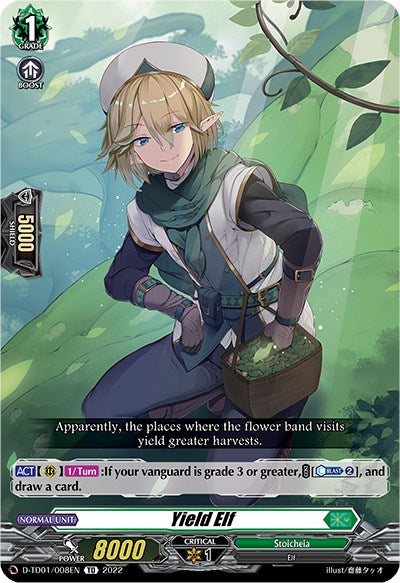 Image of Yield Elf (D-TD01/008EN) [Urara Haneyama -Bandmaster of Blossoming Bonds-]
