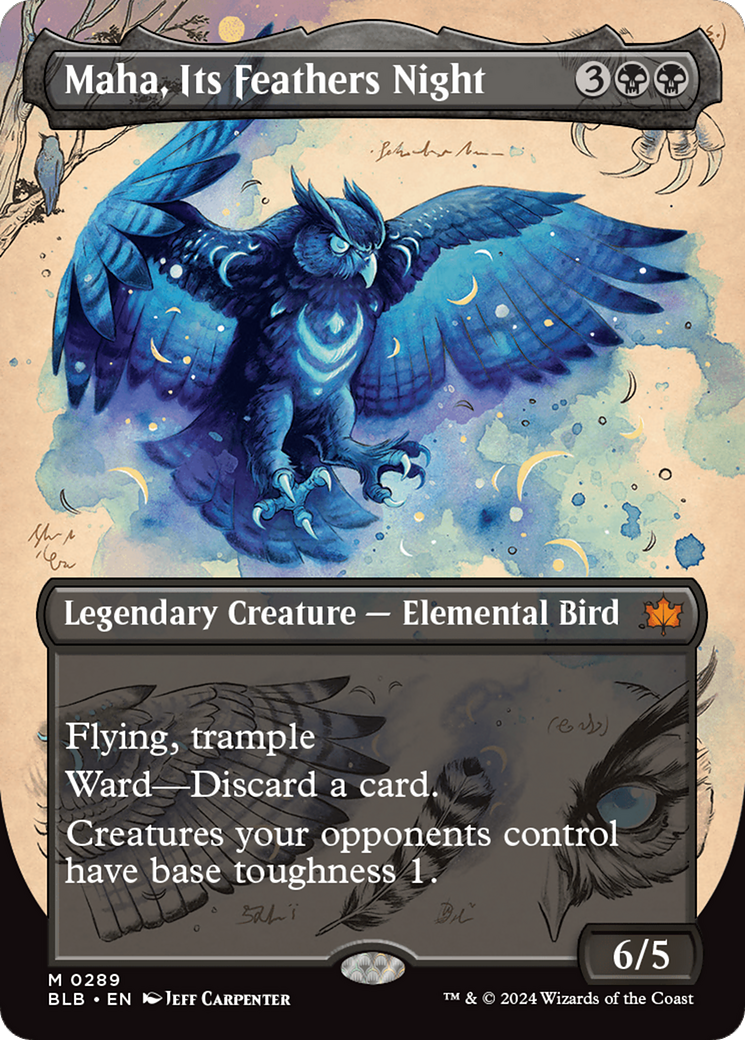 Image of Maha, Its Feathers Night (Borderless) [Bloomburrow]