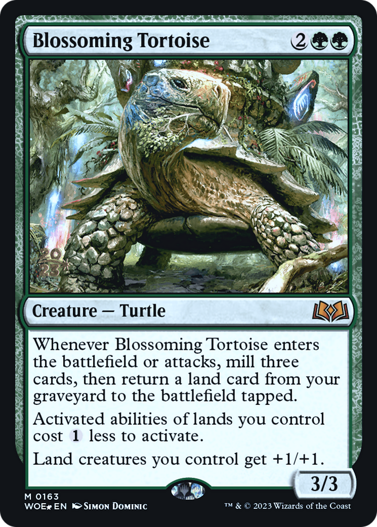 Image of Blossoming Tortoise [Wilds of Eldraine Prerelease Promos]