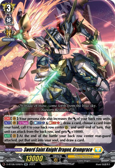 Image of Sword Saint Knight Dragon, Gramgrace (D-BT08/026EN) [Minerva Rising]