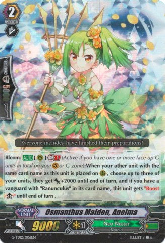 Image of Osmanthus Maiden, Anelma (RRR) (G-TD12/006EN) [Flower Princess of Abundant Blooming]
