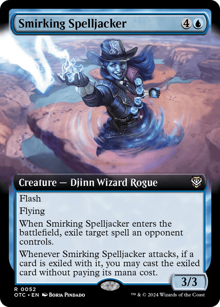 Image of Smirking Spelljacker (Extended Art) [Outlaws of Thunder Junction Commander]