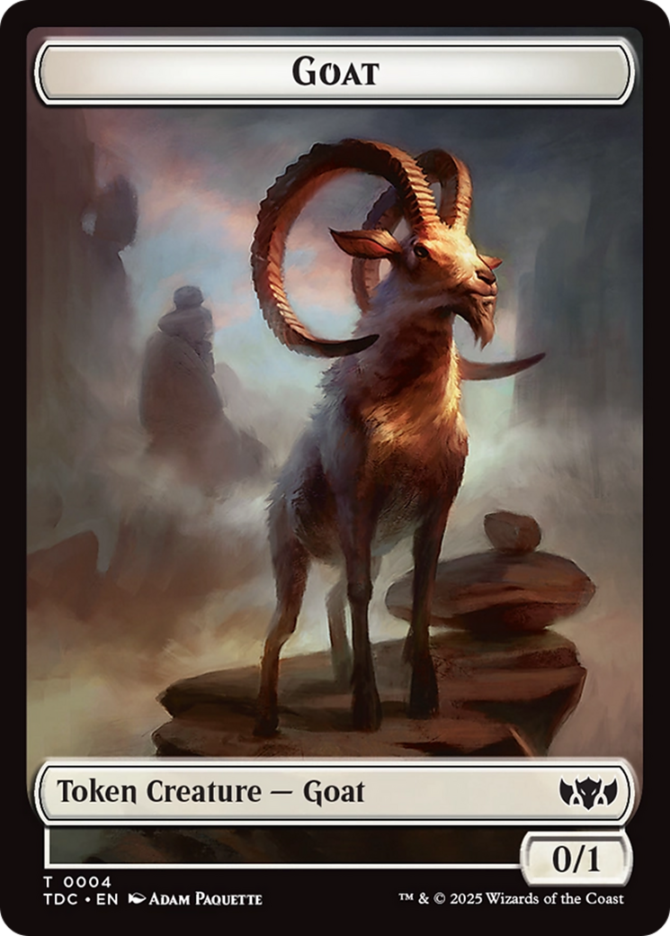 Image of Goat // Timeless Witness Double-Sided Token [Tarkir: Dragonstorm Commander Tokens]