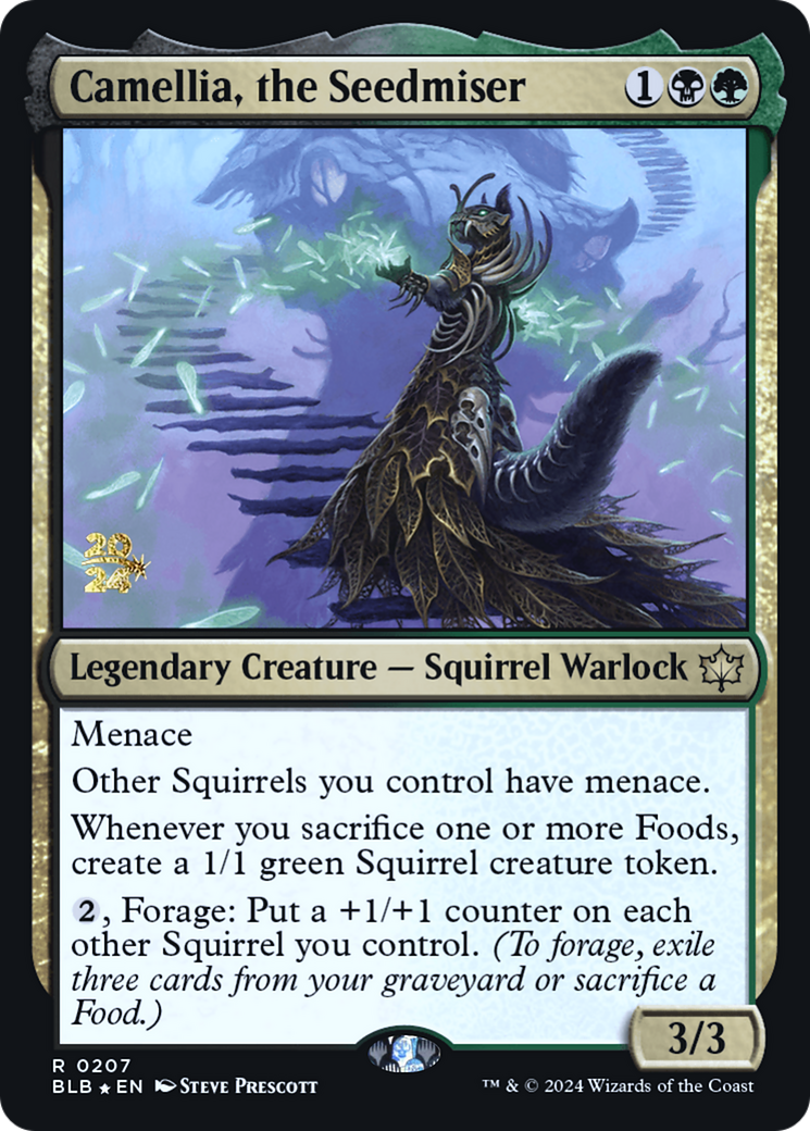 Image of Camellia, the Seedmiser [Bloomburrow Prerelease Promos]